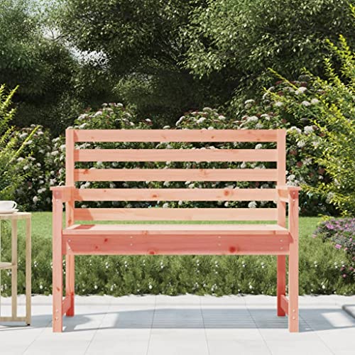 Banc de jardin 2 places en bois structure robuste marron foncé - 4