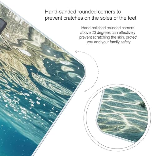 Báscula digital de baño Ocean Animal Manatee con vidrio templado miniatura 4