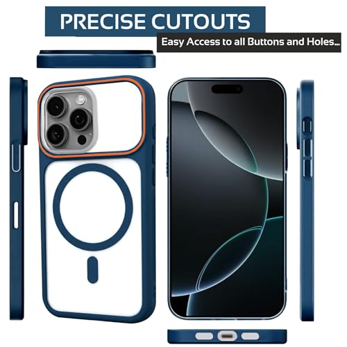 Image of AIBEX Protective Case for iPhone 12 / iPhone 12 Pro|Slim Protective Back Cover with Camera Lens Protection, Strong Magnetic Support & Anti-Slip Grip|Military Grade Drop Protection - Blue