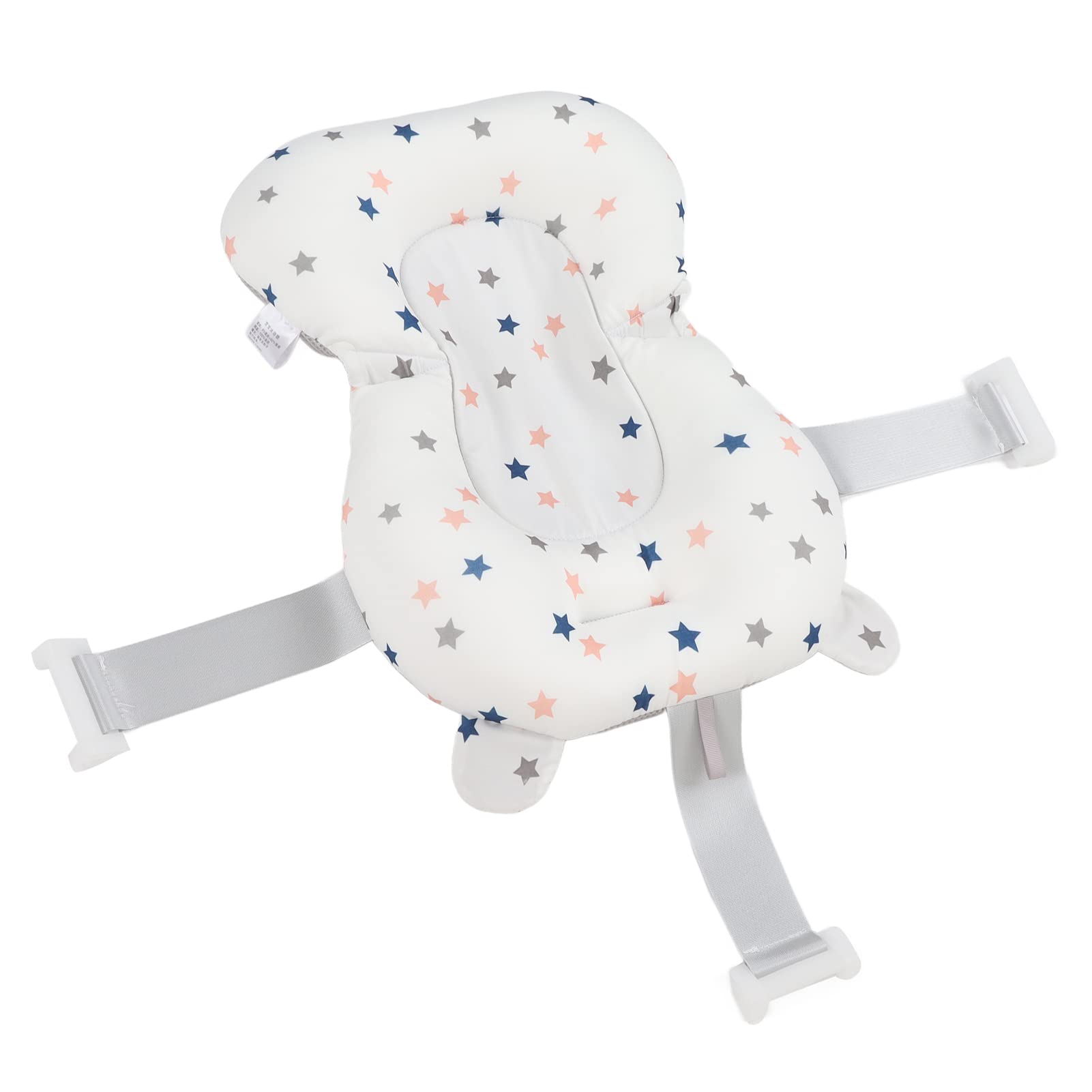 Coussin de Siège de Baignoire pour bébé, Fixation de Siège de Baignoire Pliable et Réglable en Toute sécurité pour Prendre une Douche (Etoiles blanches)