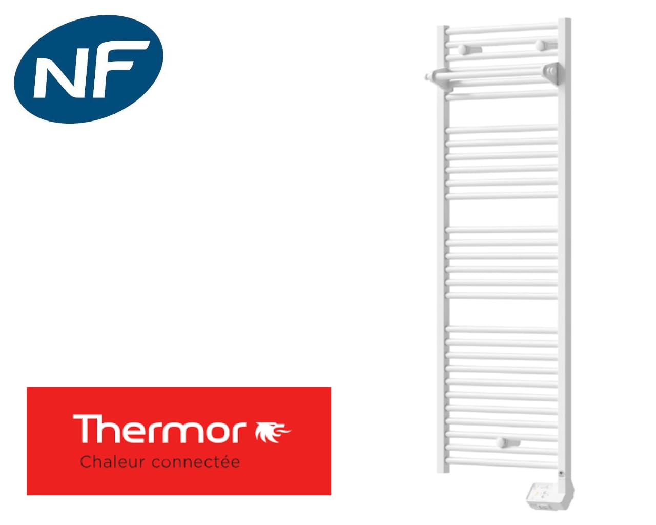 THERMOR - Sèche-serviette électrique CORSAIRE 2 blanc digital 750W - THERMOR - 472319