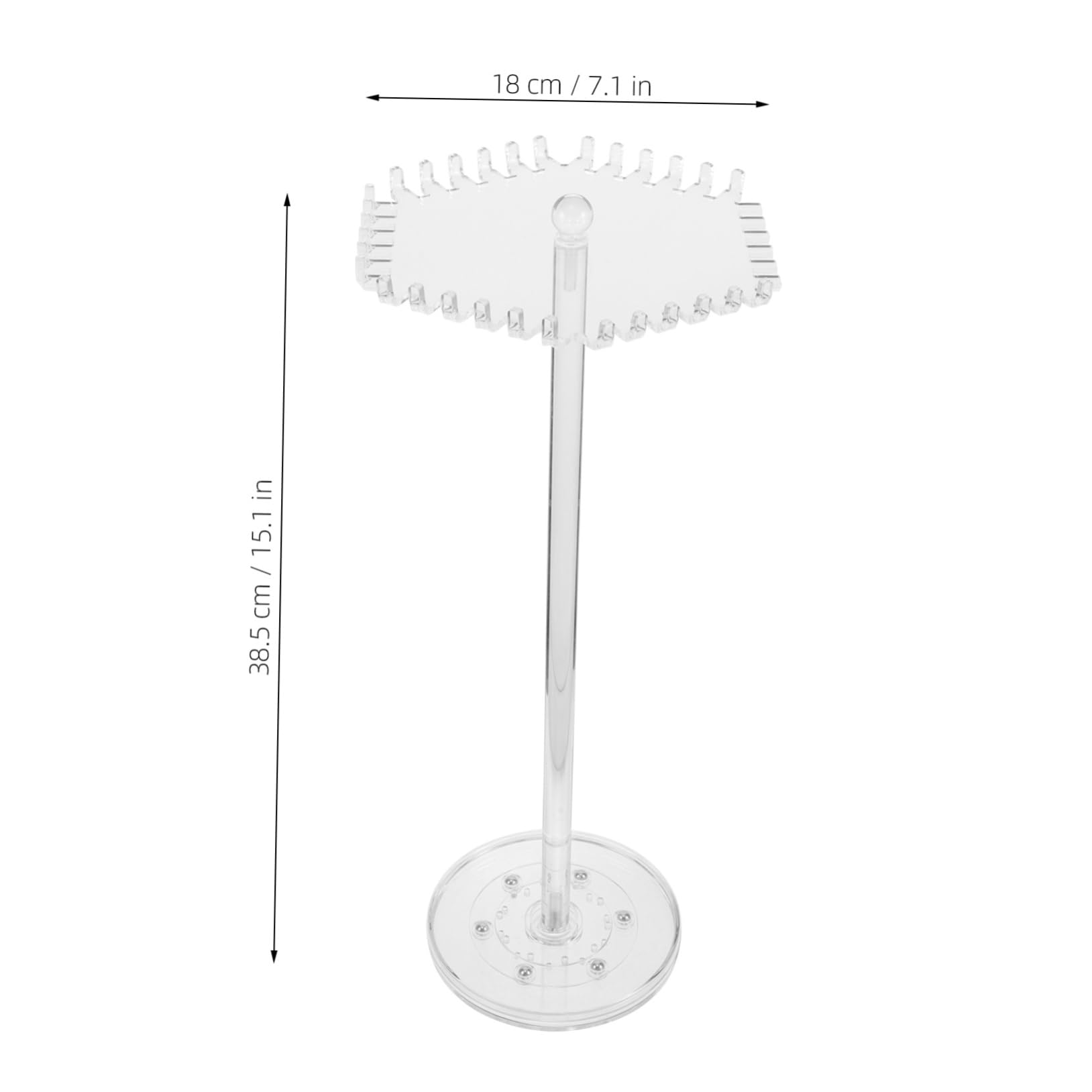 VALICLUD Acrylic Necklace Organizer - Rotating Necklace Holder Hanger - Clear Jewelry Organizer - Jewelry Hooks Display Stand For Bracelets Chain Storage