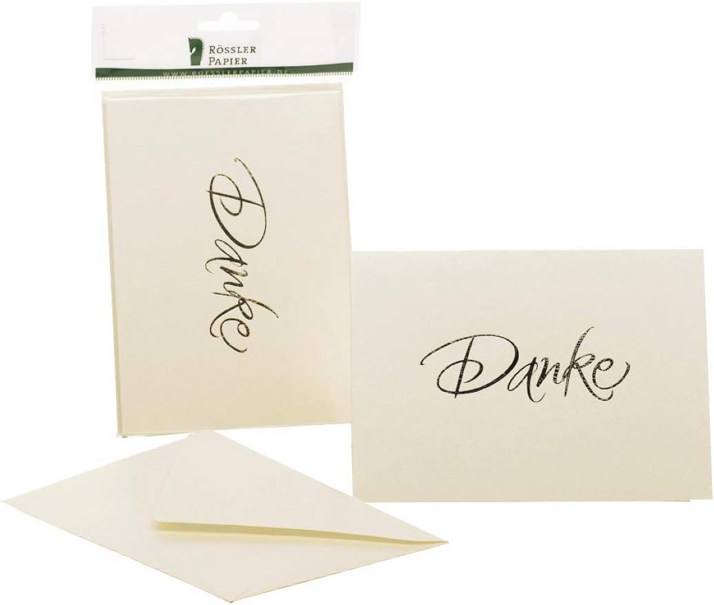 Rössler German 'Danke' (Thank You) 1181956303 Card Pack B6 (120/240 x 169 mm) Candle Light