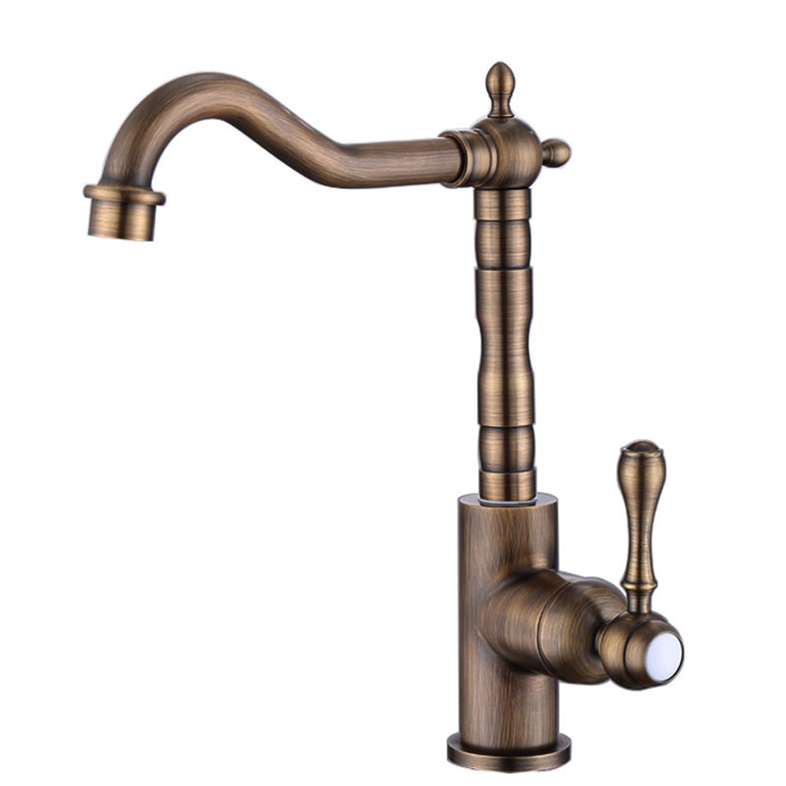 Mitigeur lavabo vintage en laiton doré pour une salle de bain rétro élégante