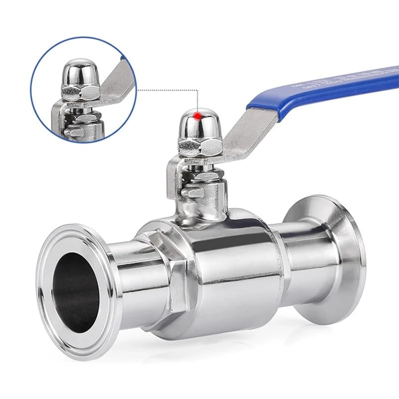 Válvula de bola sanitaria de 2 vías con férula de triple abrazadera y paso esférico de 38mm 2