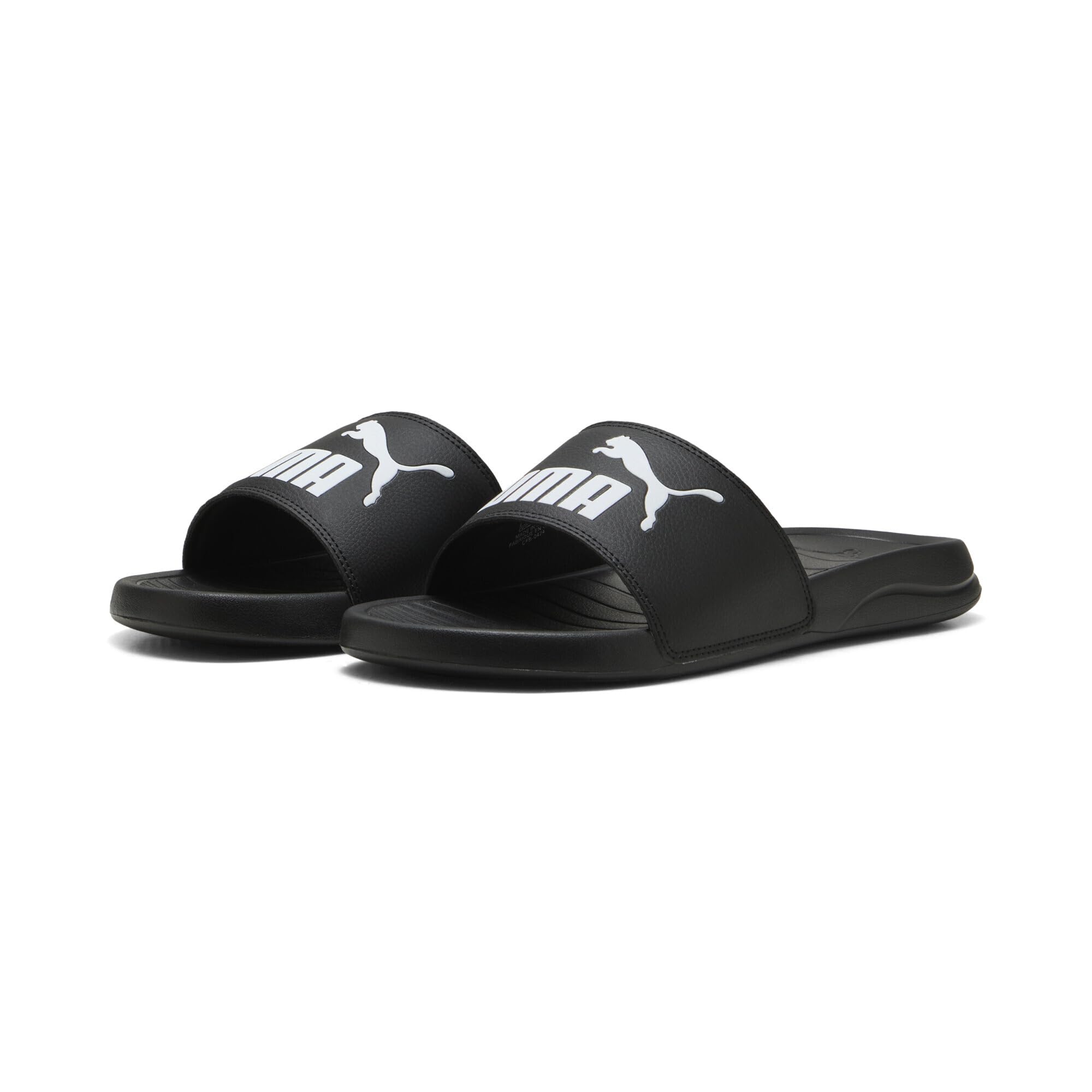 PUMA Unisex Popcat 20 H Slide Sandal, Black Black White, 8 UK