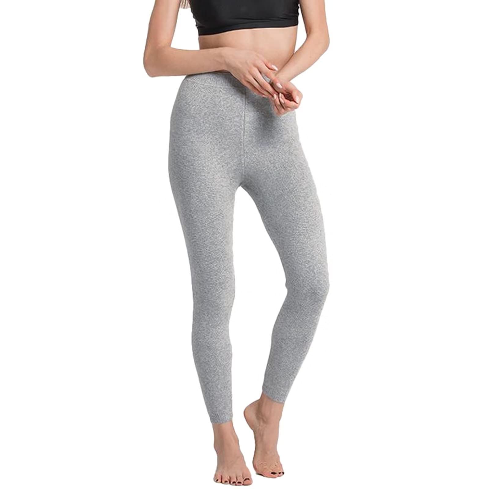 HNVAVQ 100% Cashmere Mens Biancheria Intima Termica Pantaloni di Base Layer Leggings Pantaloni per le Donne, F (donne), L