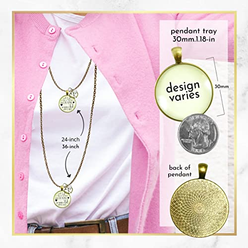 Gutsy Goodness PRNE24005478 Cousin Necklace Side By Side Long Distance Boho Style Bronze Jewelry For Women Chain 24 Inch - Handmade Glass Family Pendant, Double Heart Charm, Gift Package Meaningful Friends Message Card & Box thumb #7