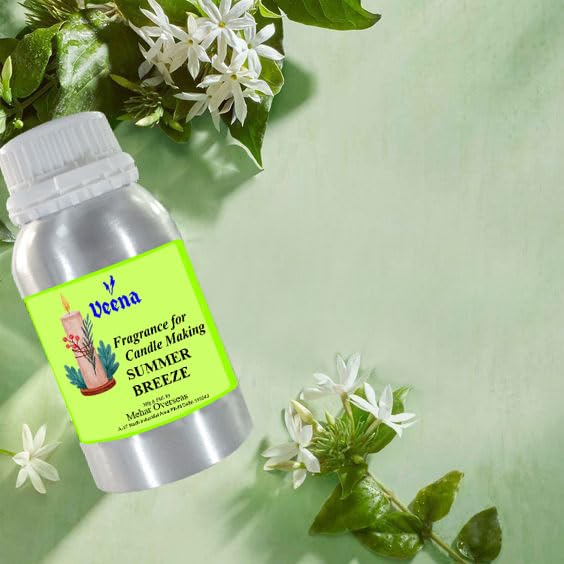 Image of Veena Summer Brezee Fragrance Oil,Essential oil for Candle Making, Soap Making, Slime, Diffusers, Home and Crafts 100 gm