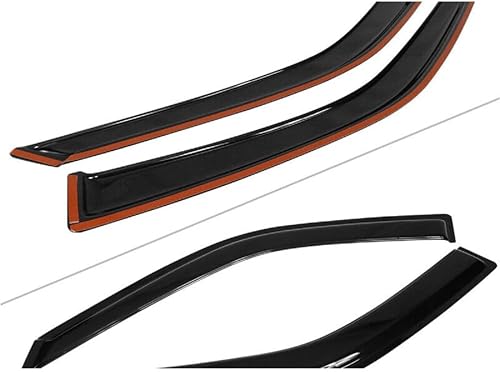 Miniatura 4 de 4 unidades de deflector de protección solar y lluvia viseras delanteras traseras izquierda del conductor derecho del pasajero cinta lateral superior