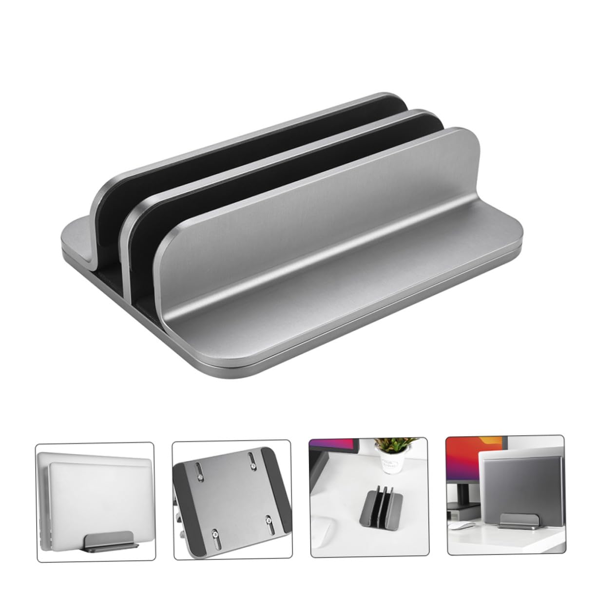Operitacx Soporte Portátil Vertical de Aluminio para Ordenador Base Estable para Escritorio Diseño Ahorra y Resistente para Laptop