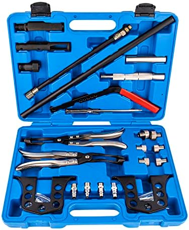 aremnry Valve Spring Compressor Cylinder Head Service Set Universal Overhead Engine Valve Spring Remover and Installer OHV OHC Compressor Tool for 8 16 and 24 Valve Engines