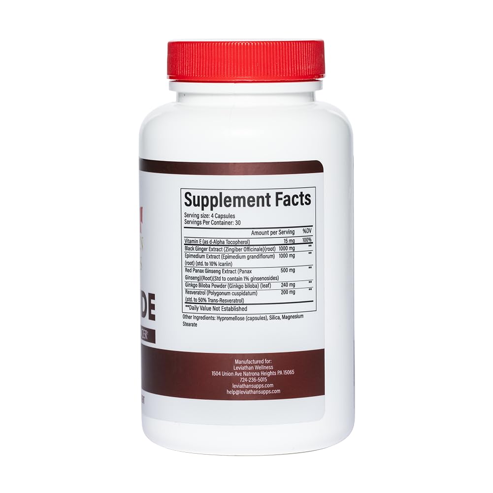 Leviathan Wellness Fortitude -Male Sex Enhancer - Libido Booster