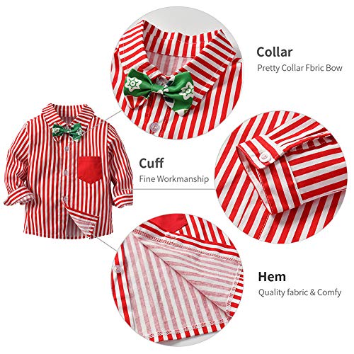 Image of Xifamniy Baby Boys My First Valentine's / St.Patrick's / Easter Day Outfit Newborn Bow Tie 3Pcs Pants Set