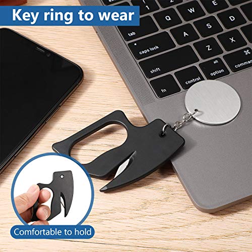 6 Pcs Letter Opener Envelope Slitter Plastic Envelope Knife Stationery Cutter Black Mail Opener Wrapping Paper Cutter for Office and Home