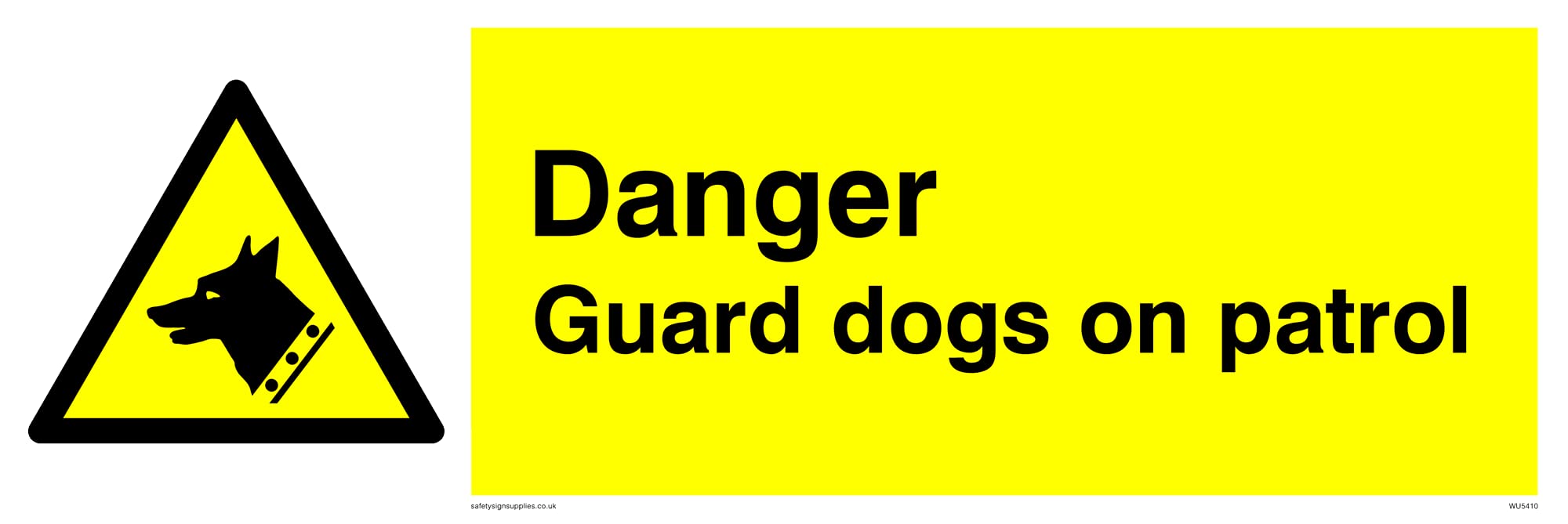 Danger Guard Dogs Sign - 300x100mm - L31
