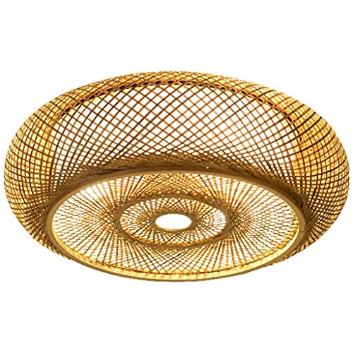 Plafond créatif de rotin naturel plafonnier bois tressé suspension design