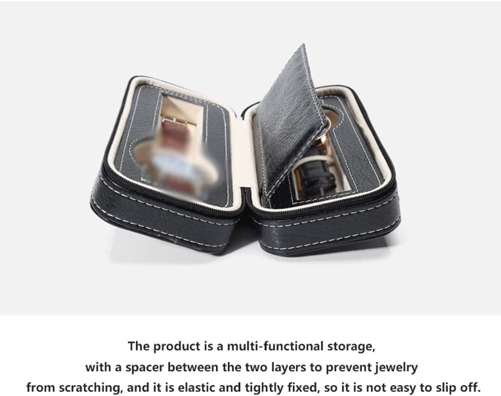 Etui na zegarek Organizer na zegarek Etui na zegarek 2 miejsca na zegarki Skórzany organizer podróżny Gablota dla mężczyzn Kobiety Pudełko do przechowywania biżuterii Pudełko na zegarek Organizator Ro