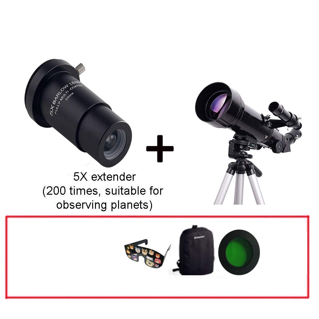 Telescopios para Adultos, niños, Principiantes en astronomía, telescopios astronómicos de 70 mm con trípode, telescopio Refractor y Bolsa de Transporte, telescopio de Viaje
