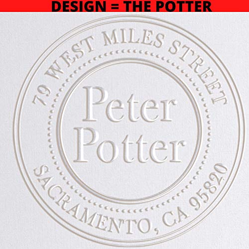 Monogram Address Embosser Seal Stamp Personalized Custom Monogram Address Embosser Stamp Wedding Embosser - Thumbnail 2