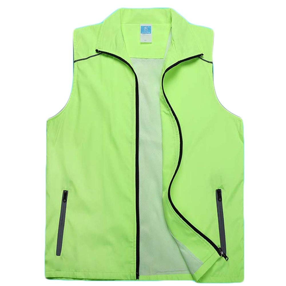 WDX- Workwear chaleco impermeable chaleco de promoción voluntaria chaleco transpirable (color: verde, tamaño: XXXL)