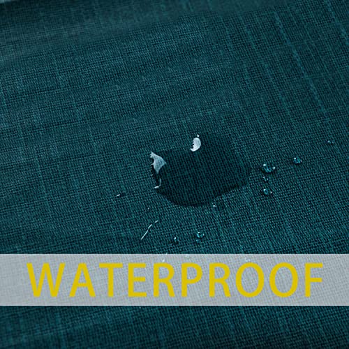 Image of sancua 100% Waterproof Rectangle PVC Tablecloth - 54 x 78 Inch - Oil Proof Spill Proof Vinyl Table Cloth, Wipe Clean Table Cover for Dining Tables, Buffet Parties and Camping, Deep Teal