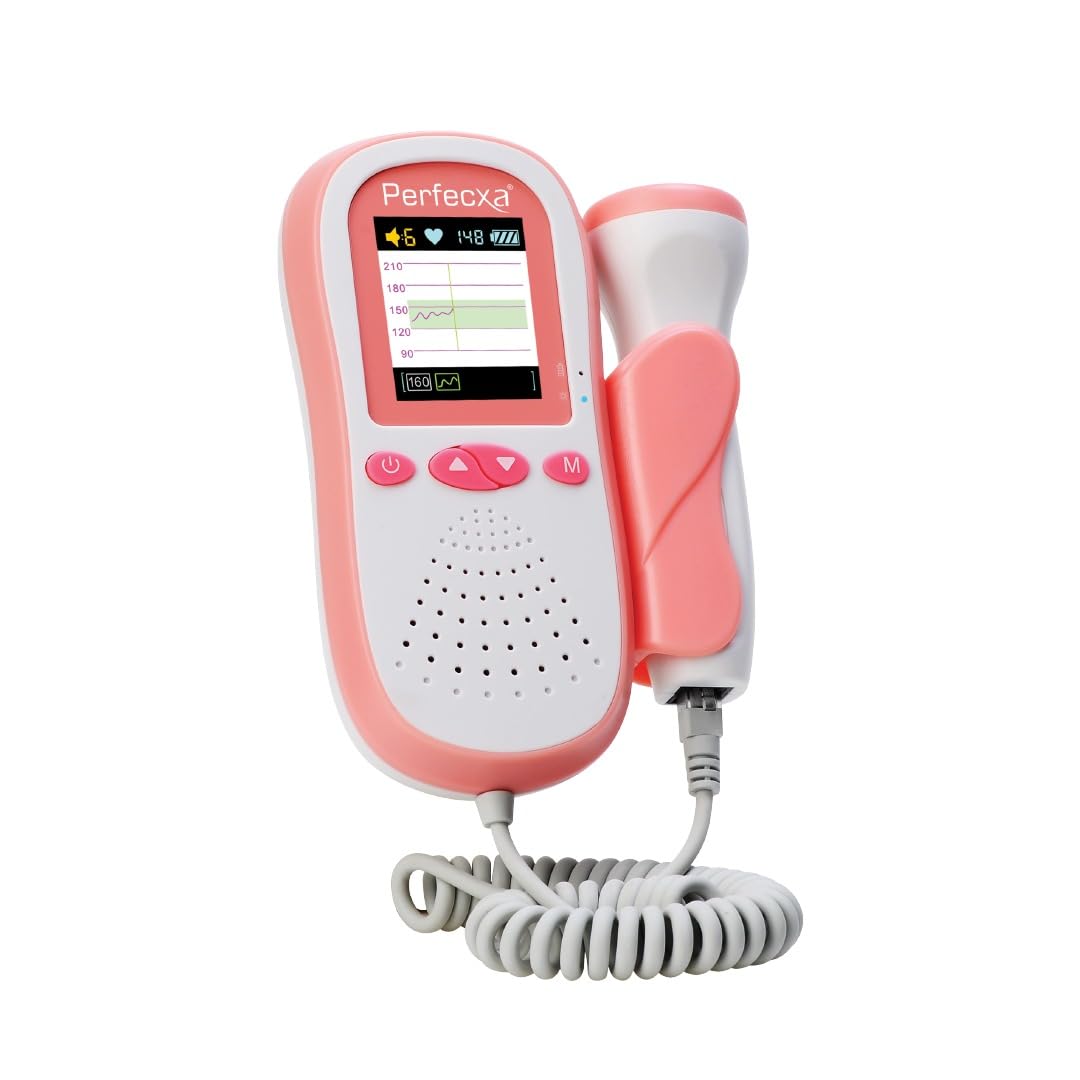 Fetal Doppler with Colour Display, Double Rechargable Battery for Long Durability, USB Cable for Charging, Big LCD Screen Display, Built-in-Speaker, Volumne Control, Automatic Shutdown-image-11