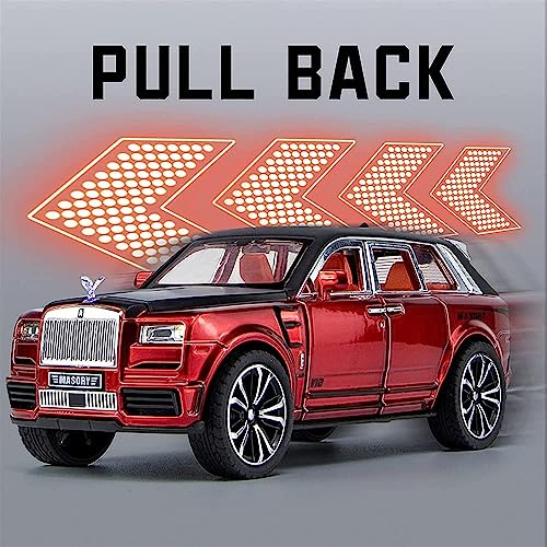 Image of Rolls Royce Cullinan 1:32 Model Car with Box, Zinc Alloy Pull Back Toy car with Sound and Light for Kids Boy Girl Gift [Colors as Per Stock]