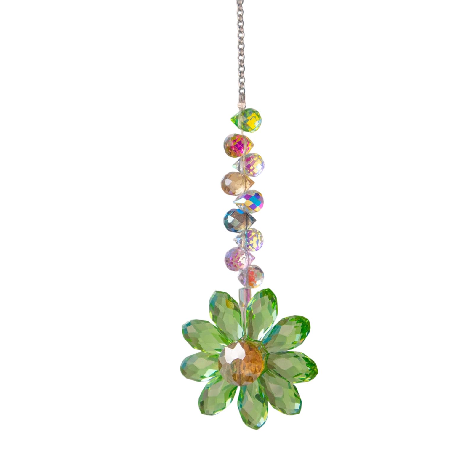 Kalttoy Green Crystal Suncatchers Window Hanging Suncatchers Crystal Rainbows Maker Car Hanging Ornament, Outdoor Indoor Car Charm Decors Sun Catchers Indoor Window
