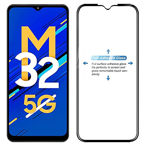 Image of ZARALA Tempered Glass Screen Protector Compatible for (Black) with Edge to Edge Coverage and Easy Installation kit (Samsung Galaxy M32 5G)