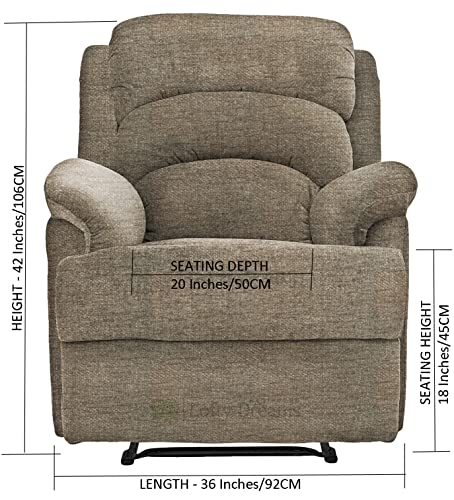 Image of Elegant Recliner Sofa 1 Seater - Supreme Comfort, Durable Manual Recliner Chair Design, and 5-Year Warranty for Reliability