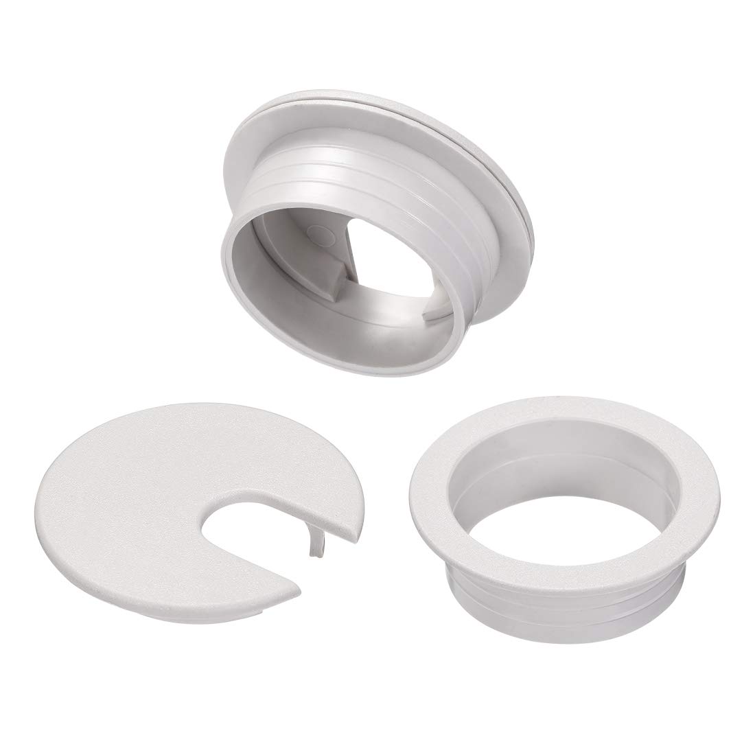 Uxcell 10-Pack Plastic Cable Hole Covers - 1-3/8 Inch Desk Grommets For Wire Management