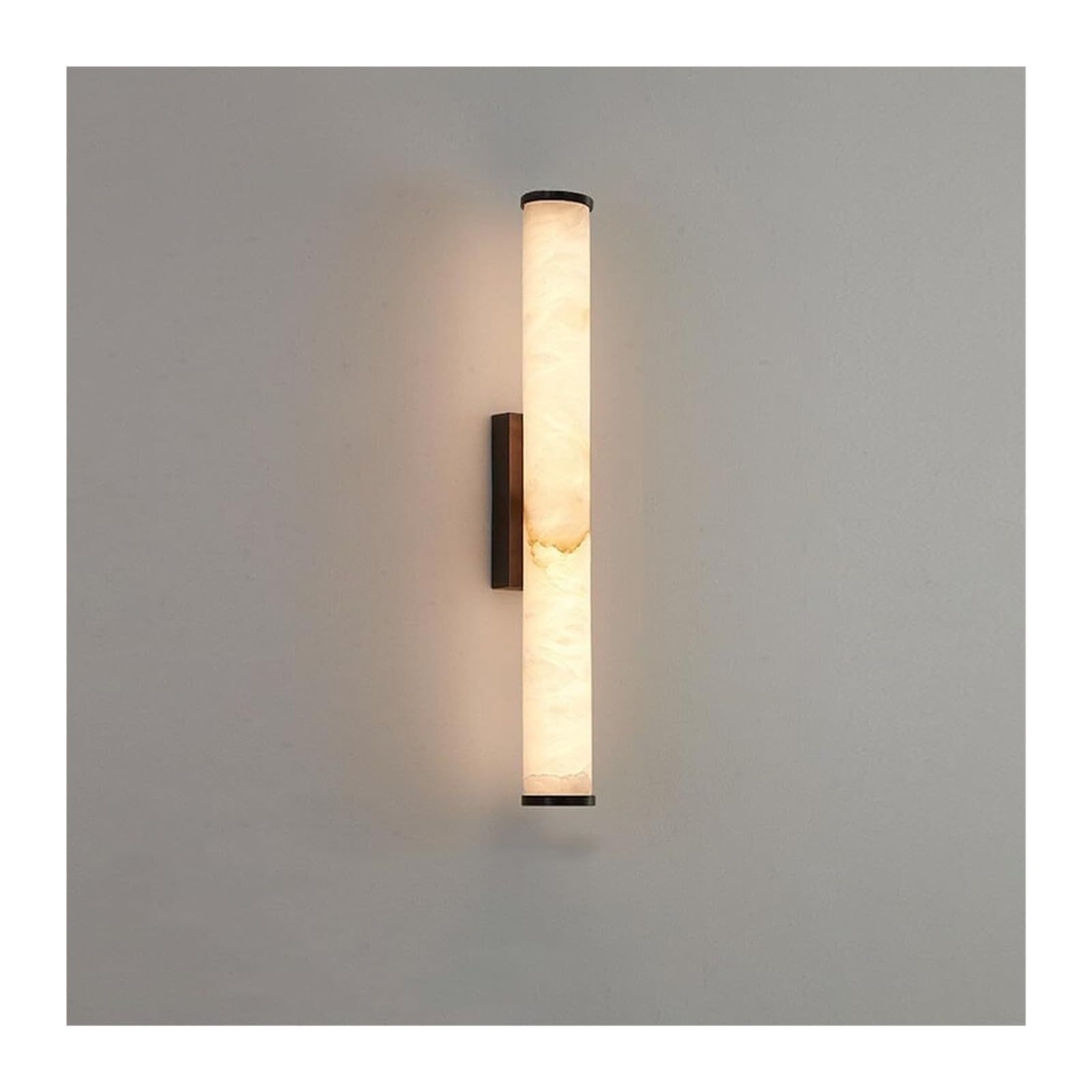 SXSCARKX Wall Light Sconce Spanish Natural Marble Sconces Strip Alabaster All Copper Indoor Lamps for Bedroom Staircase Living Room Corridor