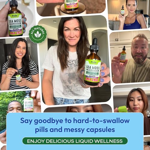 Pella Nutrition Organic Sea Moss Drops - 4X Stronger Than Irish Sea Moss Gel, Capsules and Gummies - Superfood Supplement - Immune Support Supplement (Strawberry Lime, 60mL)