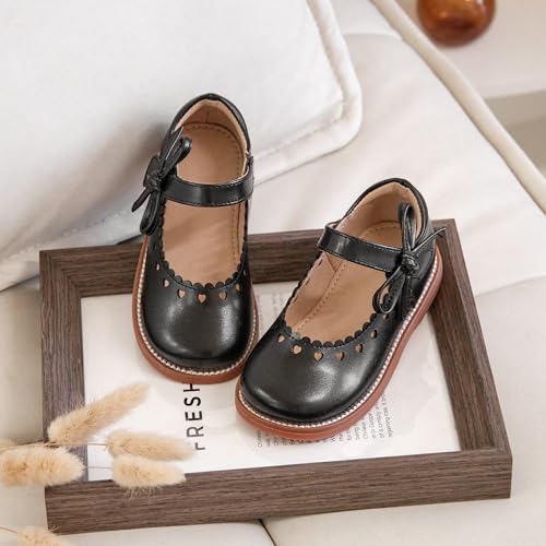 Image of Flaryzone Toddler Little Girl Mary Jane School Uniform Oxfords Flat Dress Shoes