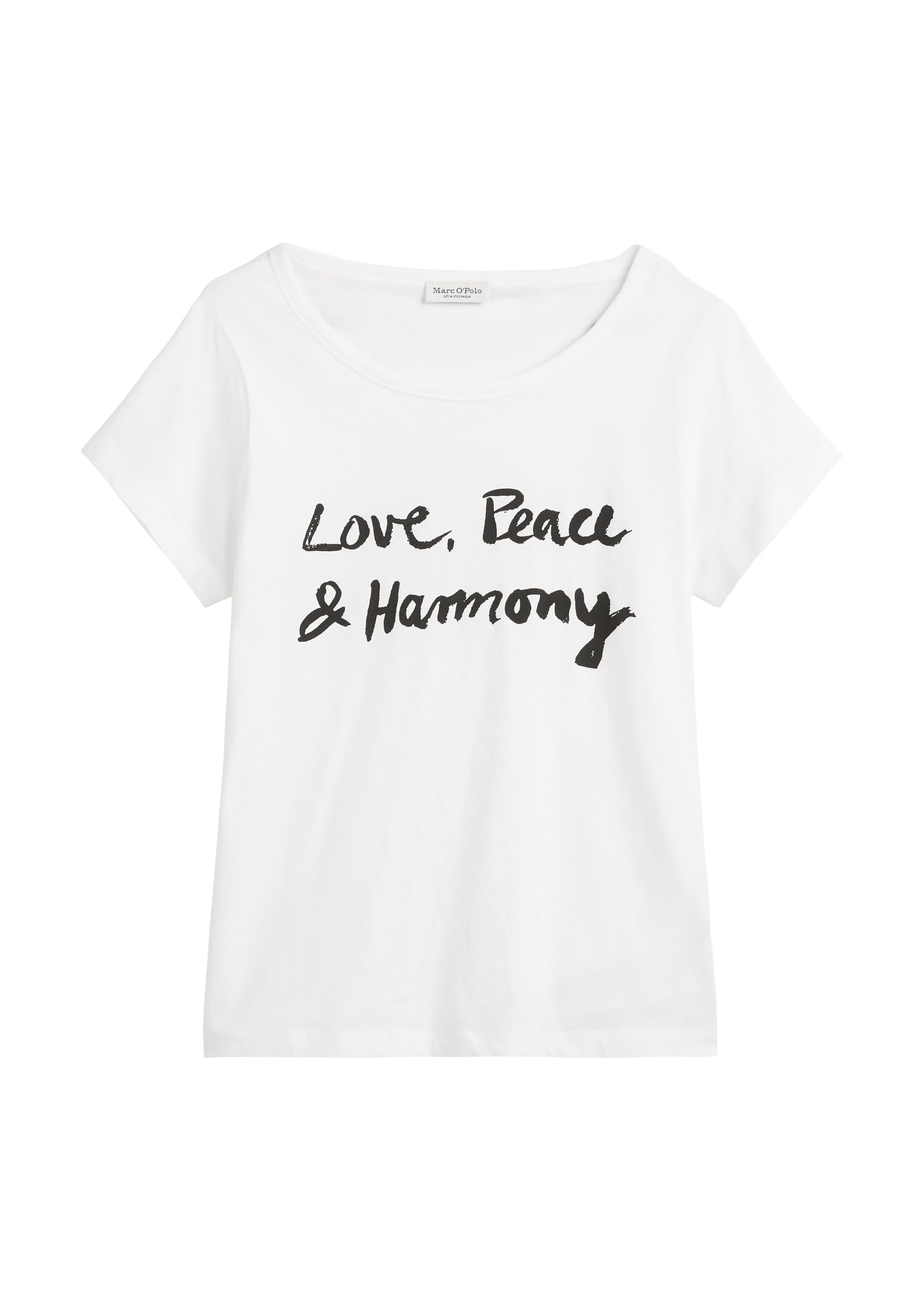 Marc O'Polo Damen T-Shirt aus Bio-Baumwolle mit U-Boot Ausschnitt