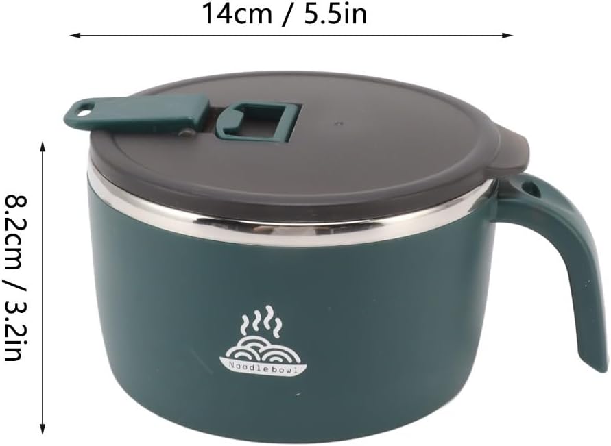 304 Stainless Steel Instant Noodles Bowl with Lid,900ml image 2