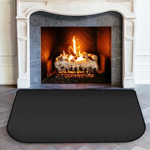 Base ignífuga para chimenea, 63 x 99 cm, placa de protección contra chispas para estufa de chimenea, esterilla ignífuga, placa de suelo para proteger el suelo contra chispas, resistente al calor