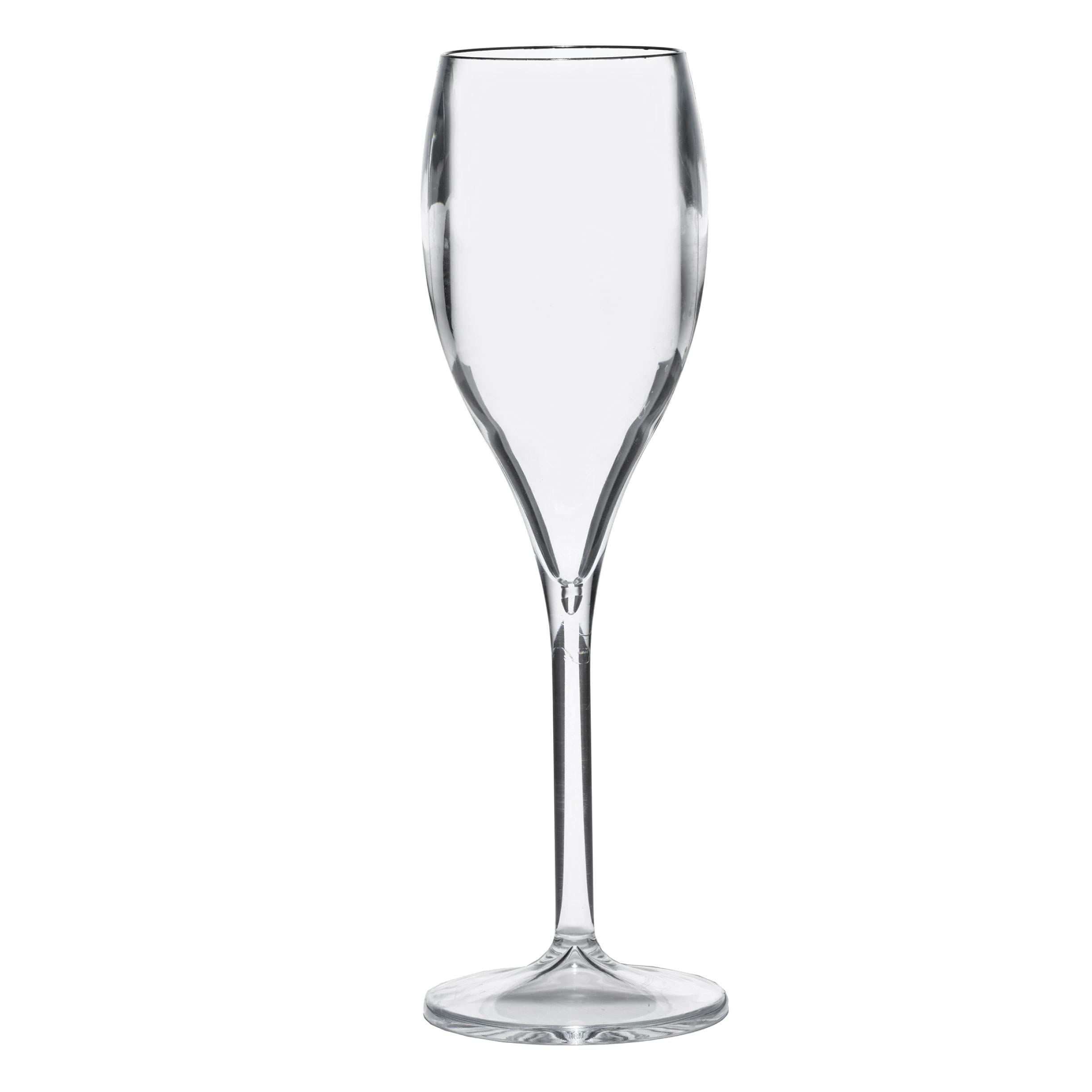 Calici Flute Opale Bicchieri Infrangibili, Lavabili e Riutilizzabili, in Plastica per Prosecco, Spumante e Champagne, 6 pezzi per confezione, Capacità 15 cl