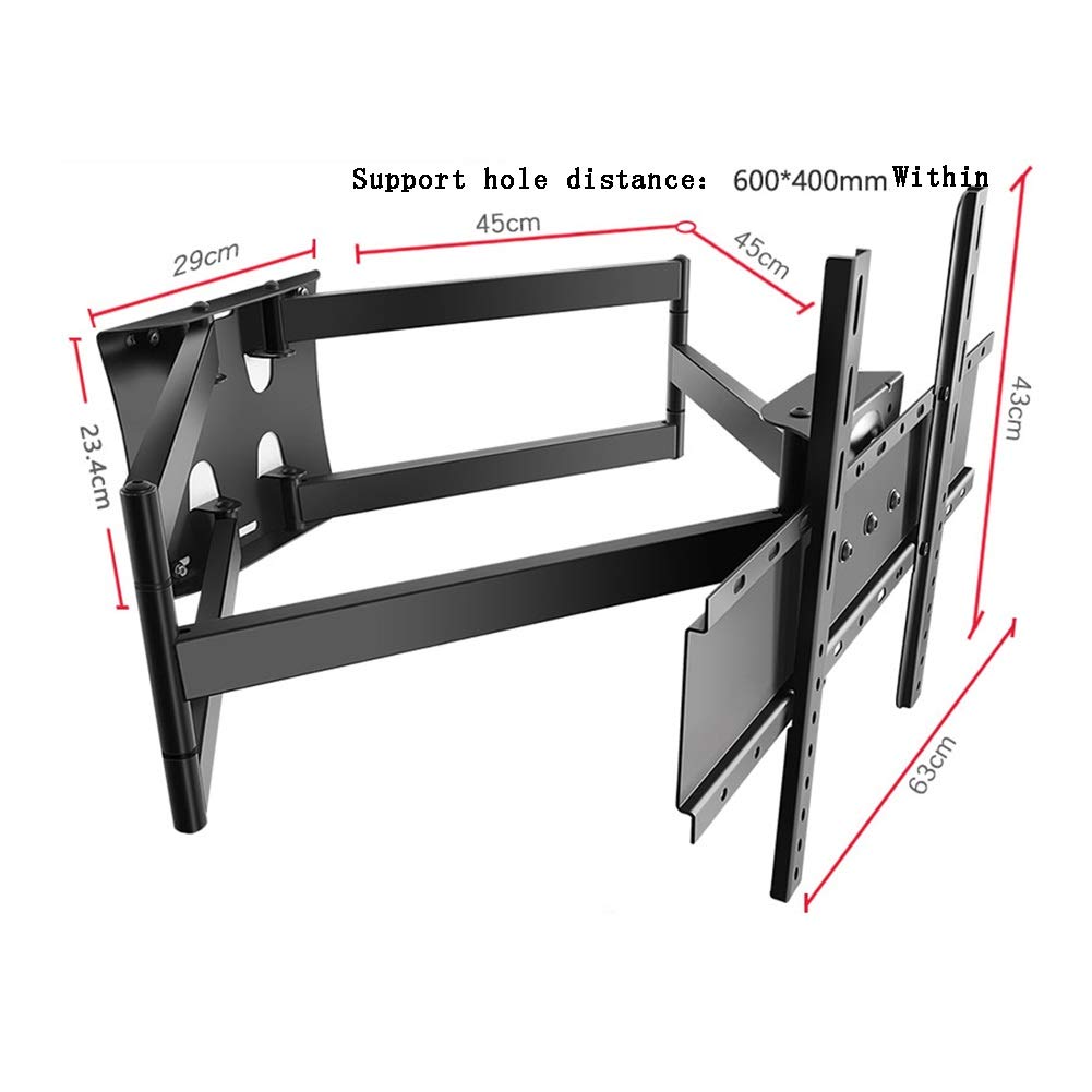 Staffa da Parete Fissa per Montaggio a Parete TV, Supporto da Parete per TV Ultra Sottile per TV LED LCD al Plasma Full HD da 36-85 Pollici Max VESA 600x400, capacità 80 kg