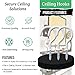 Etoolia 20 Pcs Ceiling Hooks for Hanging Plants - 2.9 inches Heavy Duty, Hanging Hooks for Christmas Lights, Cups, Decors - White Vinyl Coated Screw in Plant Hanger Hook Indoor and Outdoor