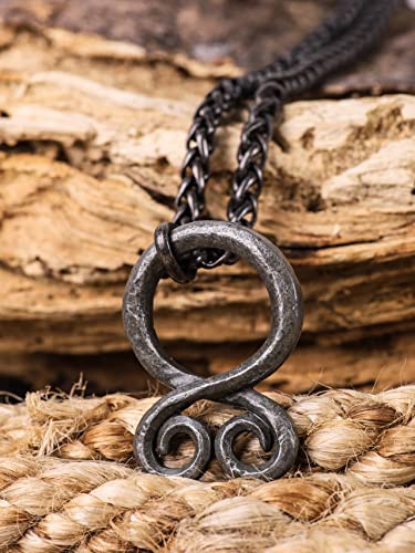 Haquil Viking Troll Cross Necklace, Iron Amulet Pendant, Wheat Chain, Jewelry For Men And Women #TOP3