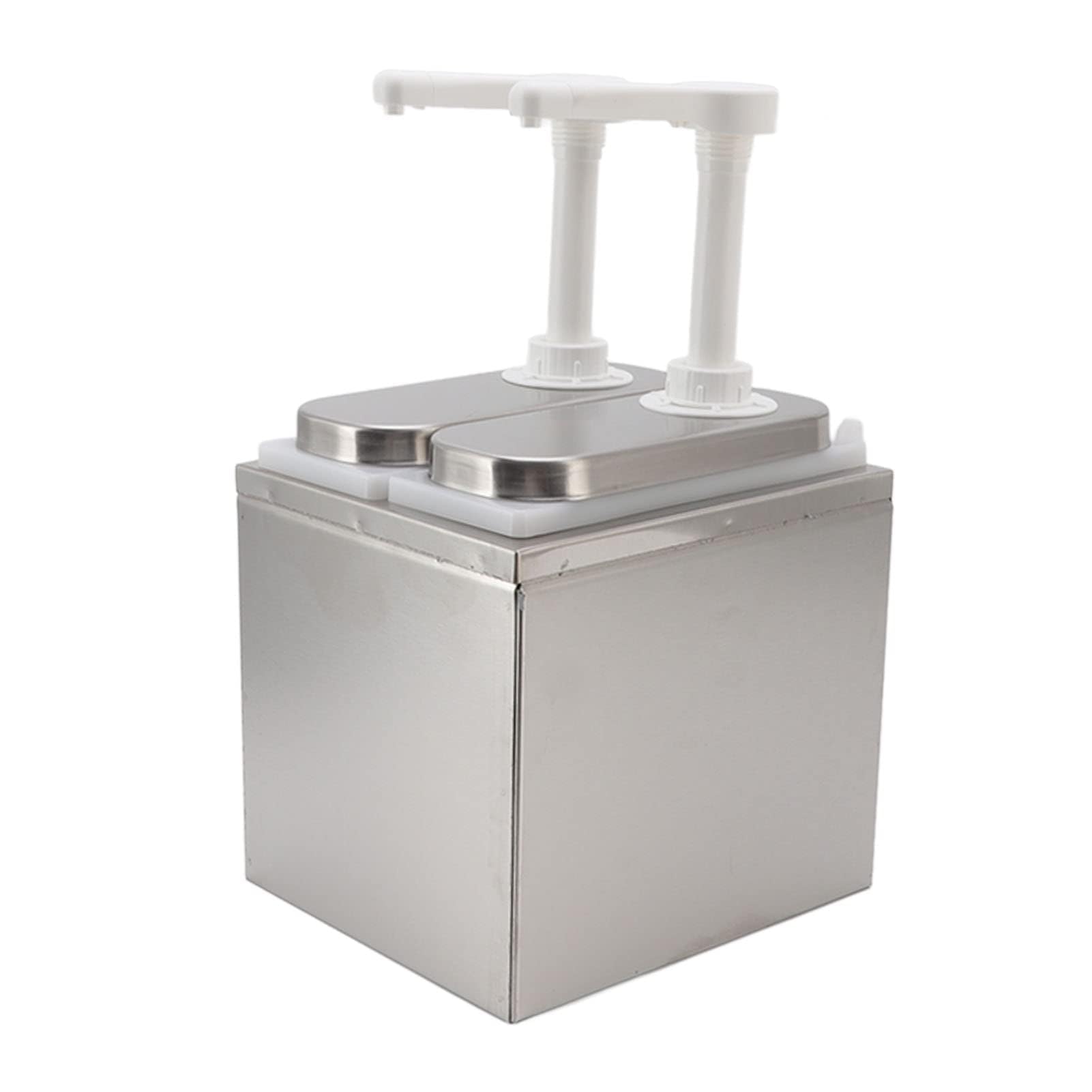 Dispenser di salse, dispenser di ketchup, in acciaio inox, per la , la casa, la senape, il , il latte, la besciamella (pompa doppia da 1 litro)