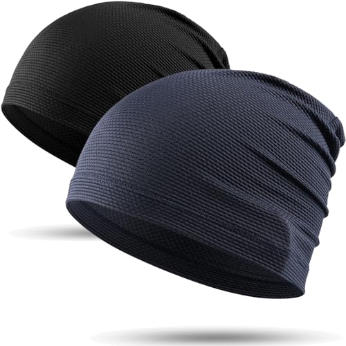 Image of WTACTFUL 1Pack / 2 Pack Cooling Skull Caps for Men Women - Lightweight Breathable 3D Mesh Running Caps for Cycling & Summer