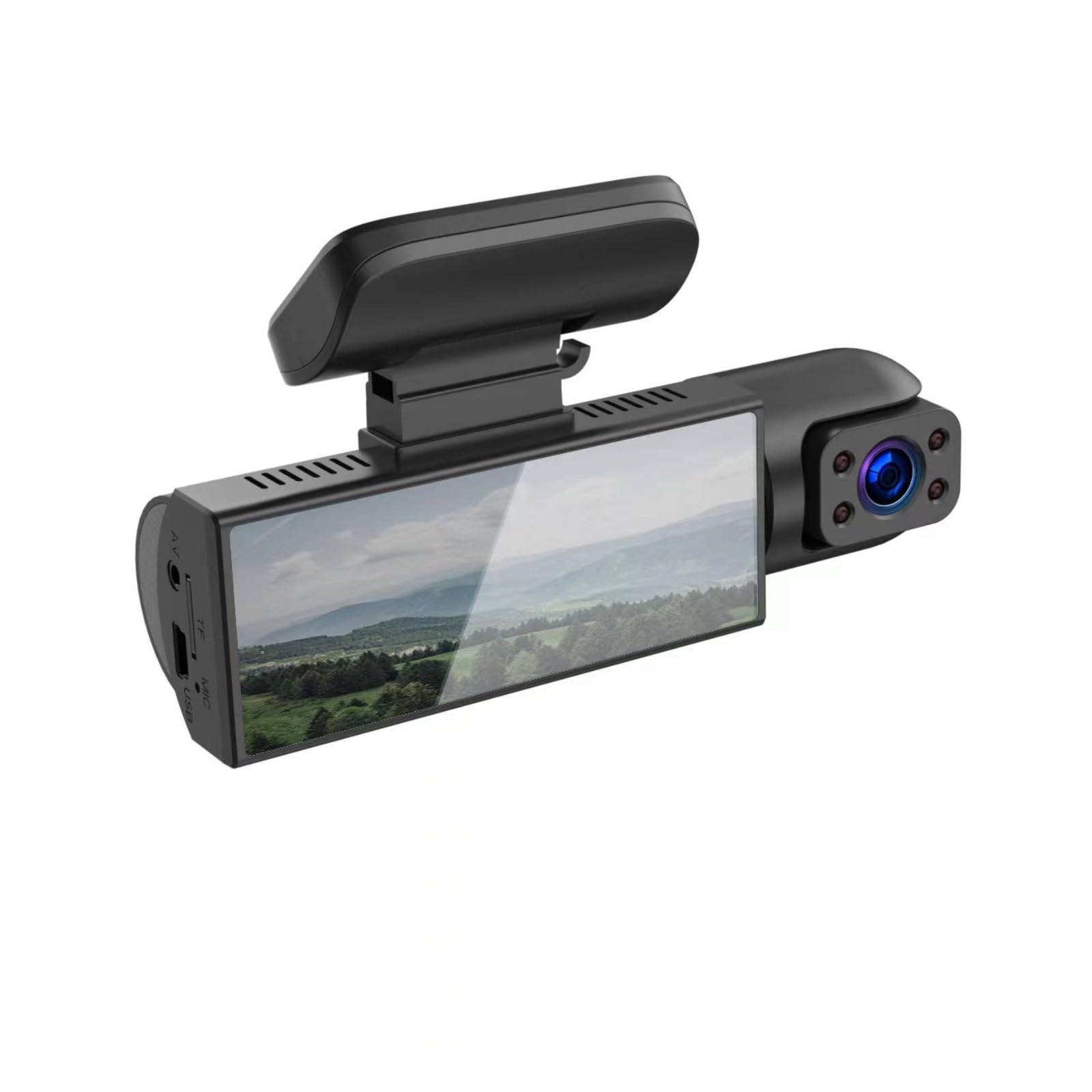 Hoffmarkt DriveGuard Dashcam Auto Kamera mit Super Nachtvision, Full HD 1080p, Loop Aufnahme, Parkschutz, Bewegungserkennung (Front & Innen + 32GB)