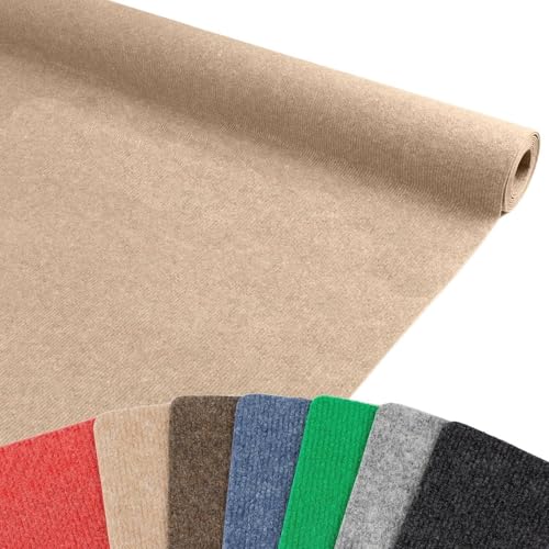 MadeInNature - Moquette aiguilletée Malta, Moquette Longueur et Couleurs au choix, Beige 2x1m, Anti Feu B1, Moquette pour Foires, Stands, Évènements, Salon,...