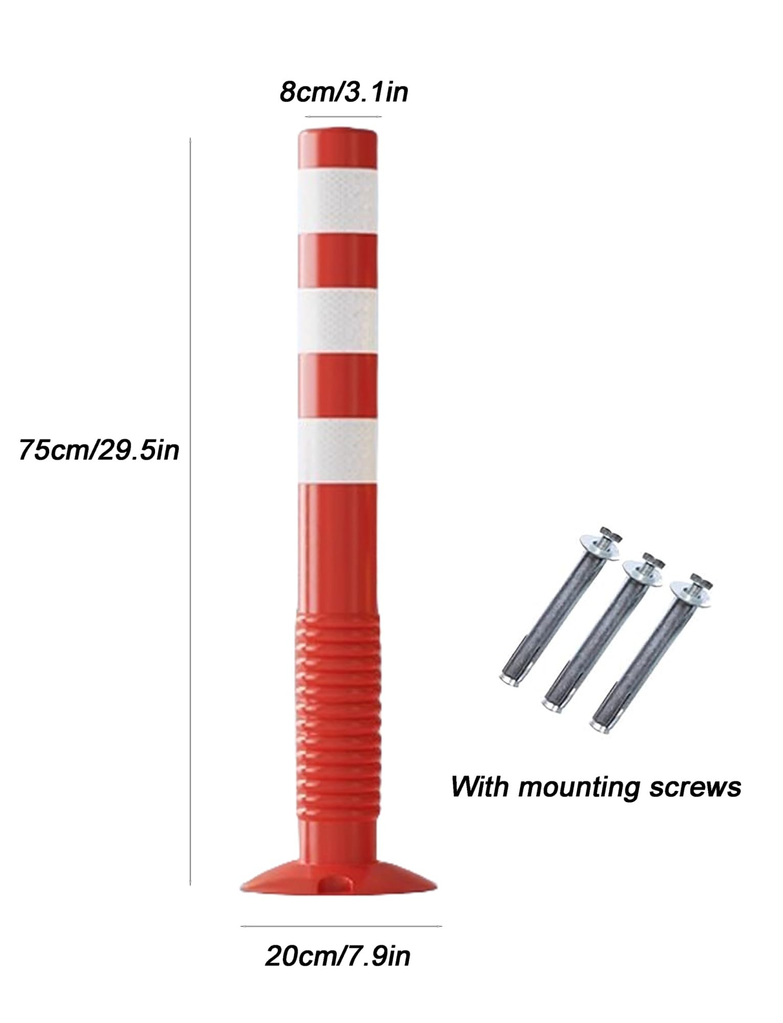 Cône de chantier, poteau de signalisation, poteau de sécurité en plastique, cônes de sécurité routière, cônes de signalisation routière for allées, marqueurs routiers réfléchissants, poteau de borne(M
