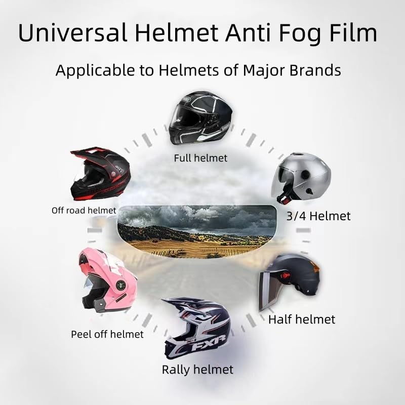 Parasol fotocromático para casco de motocicleta, película antiniebla, adecuado para uso en días de invierno, lluviosos y nublados 6