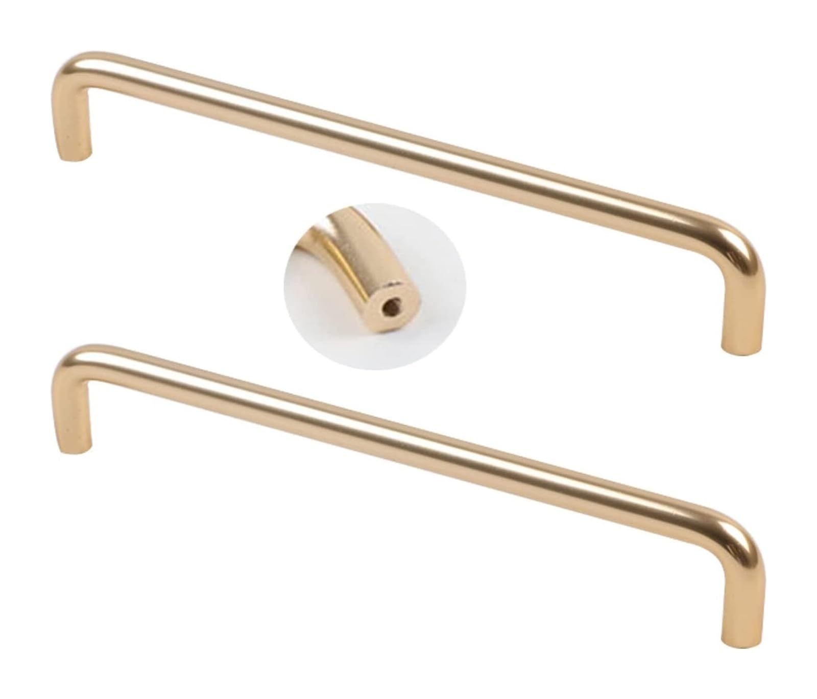 VOPLIVAT Kitchen Cupboard Handles, Cabinet Handles Gold Aluminum Alloy Drawer Pulls Multiple Sizes 2pcs(Hole Distance 256mm)