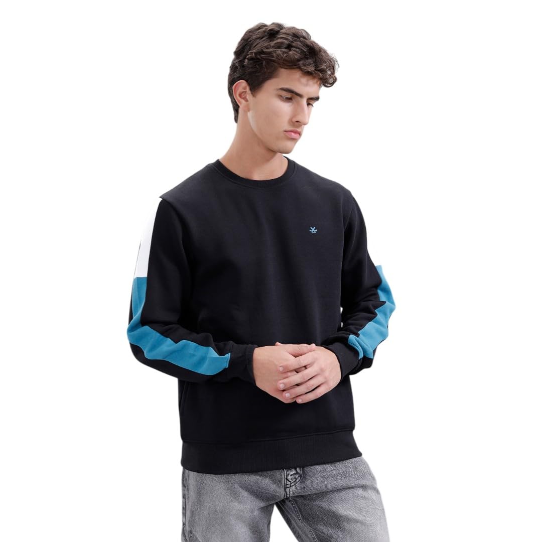WROGN Men's Cotton Blend Sweatshirt | Slim Fit in neutral